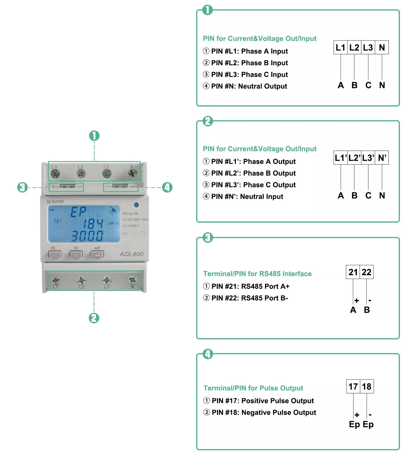 1.Three Phase Kwh Meter wiring 1.Three Phase Kwh Meter wiring